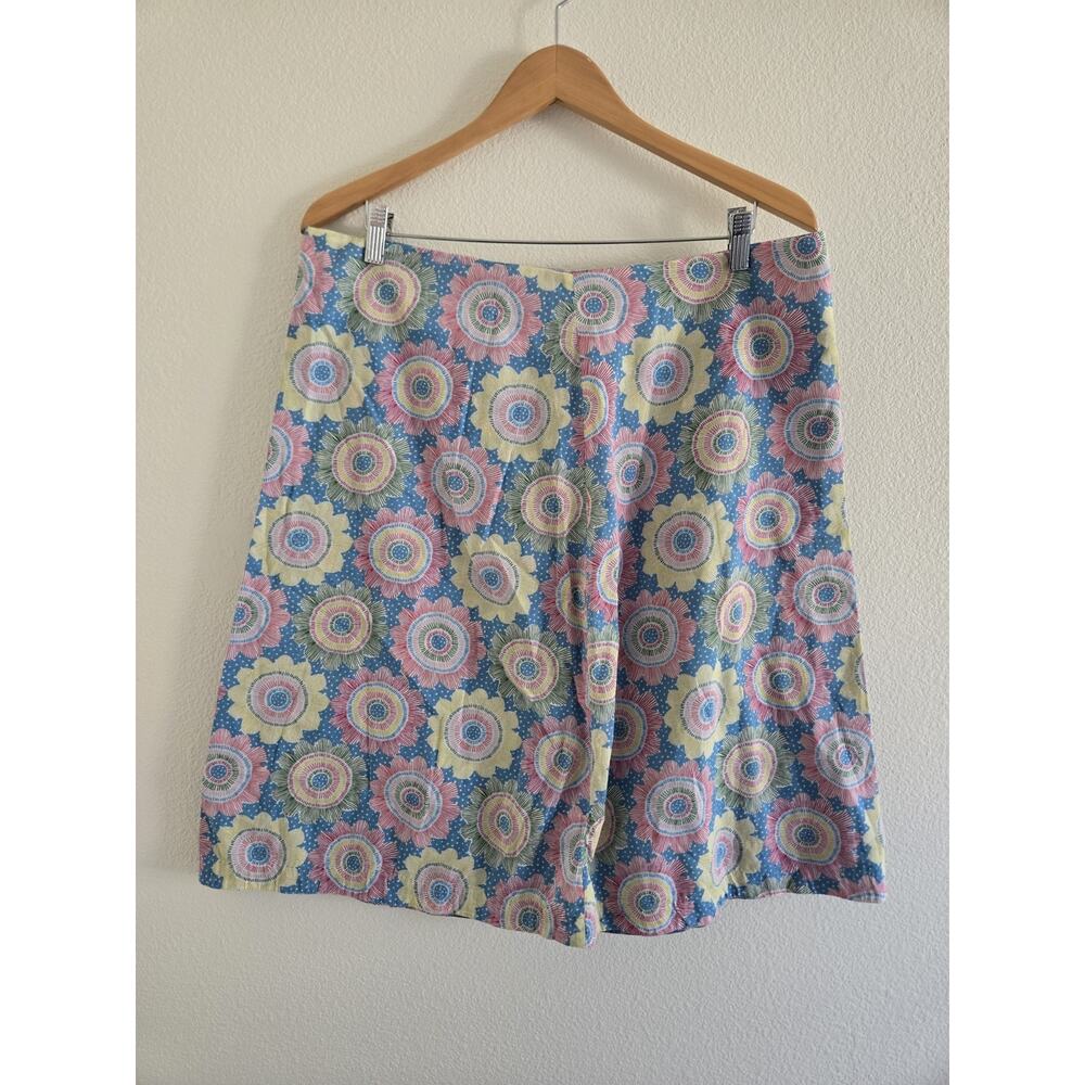 Seasalt Womens Portfolio Reversible 2in1 Boat Floral Pattern Skirt Blue Pink 16